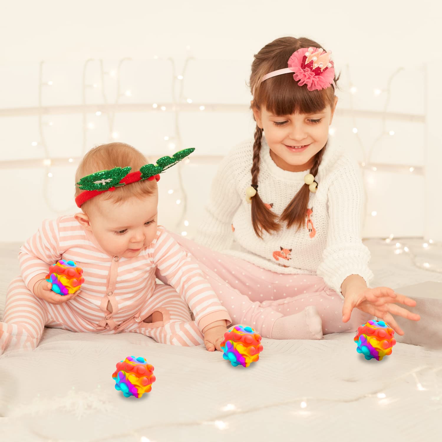 RadBizz Push Pop Ball stress relief through tactile popping during breaks.