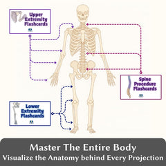 Radiology Flashcard Set upper-extremity-views highlighting key exams like Neer and Coyle.