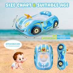 RADSHSP baby float car features a steering wheel for interaction