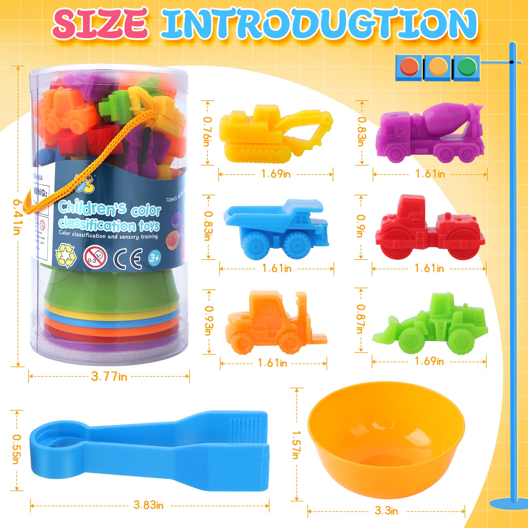 RAEQKS rainbow bowls enable color sorting and recognition play