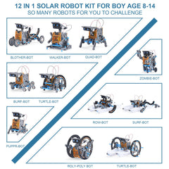 RAESOOT solar-powered robot models showing walking action