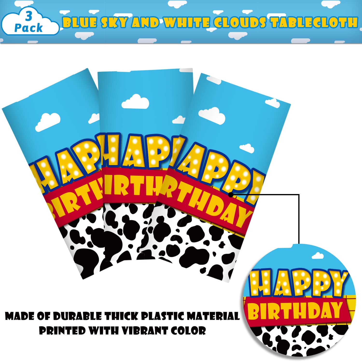Ragnhild cartoon story birthday tablecover, waterproof and easy to spill-clean.