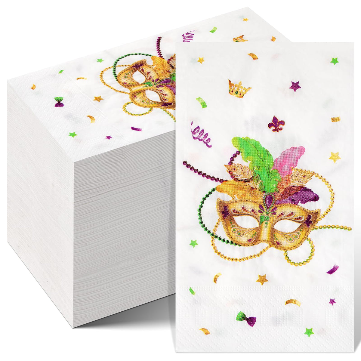 Ragnhild Mardi Gras napkins set of 100 adds festive color to parties