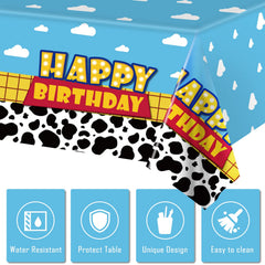 Ragnhild blue sky and white clouds design, ideal for quick cleanup after party activities.