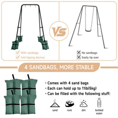 Ragozonery swing stand in backyard setup for versatile use
