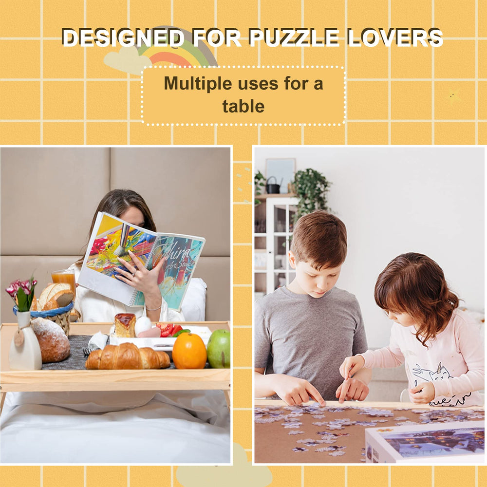 Ragozonery Yacona Puzzle Board in use on sofa for casual puzzling