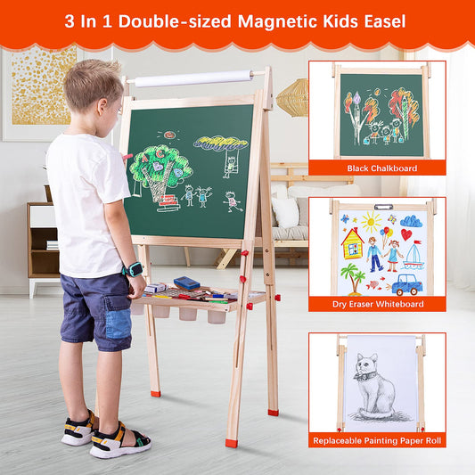 Ragstone Kids Easel magnetic whiteboard for quick notes and drawings