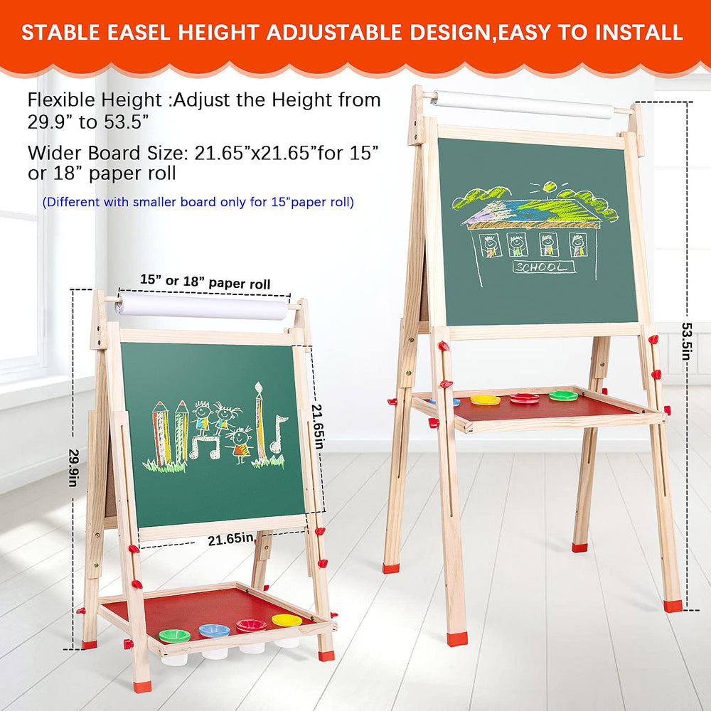 Ragstone Kids Easel paper roll holder keeps paper secure