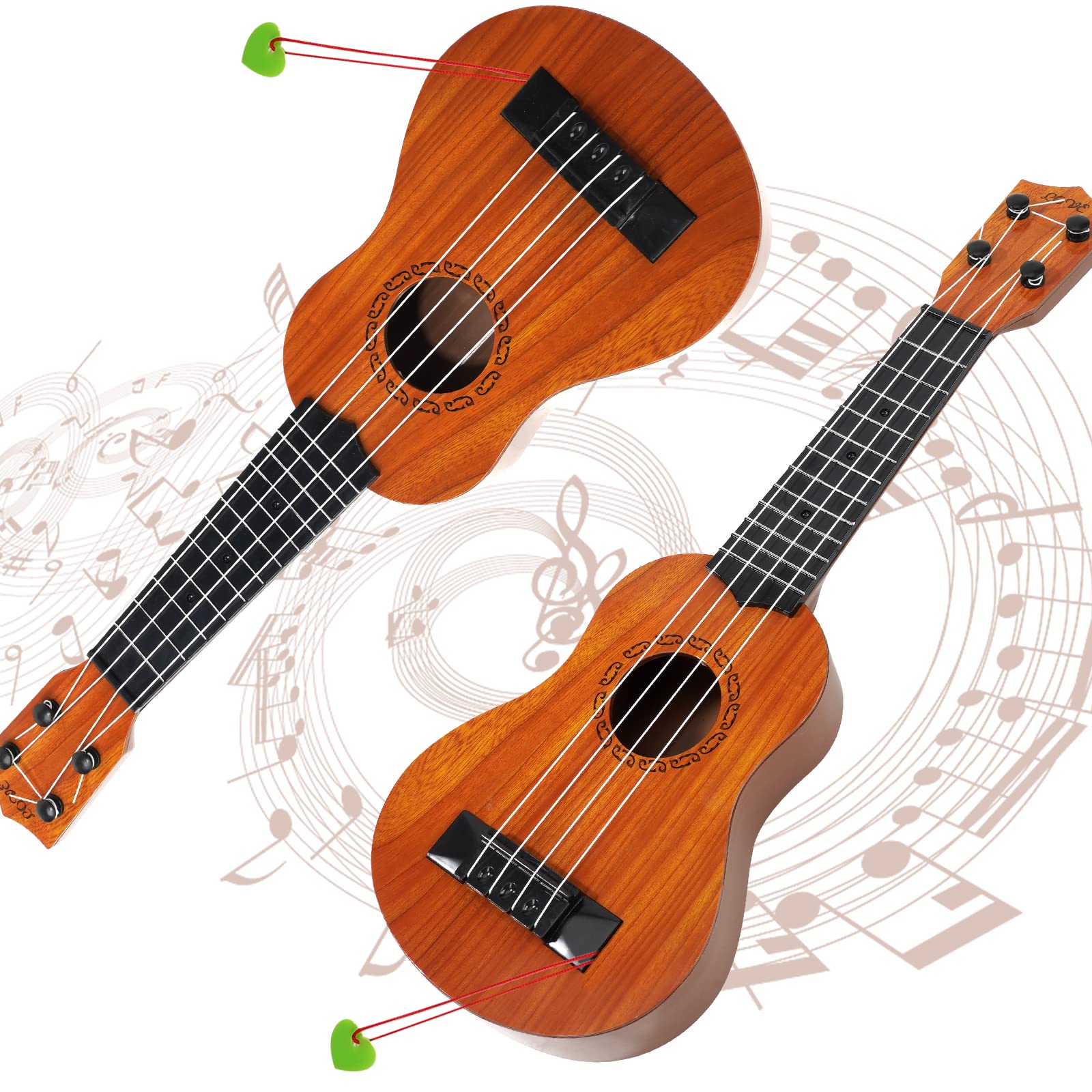 Raimy 17in kids ukulele side view demonstrates compact, kid-friendly design.