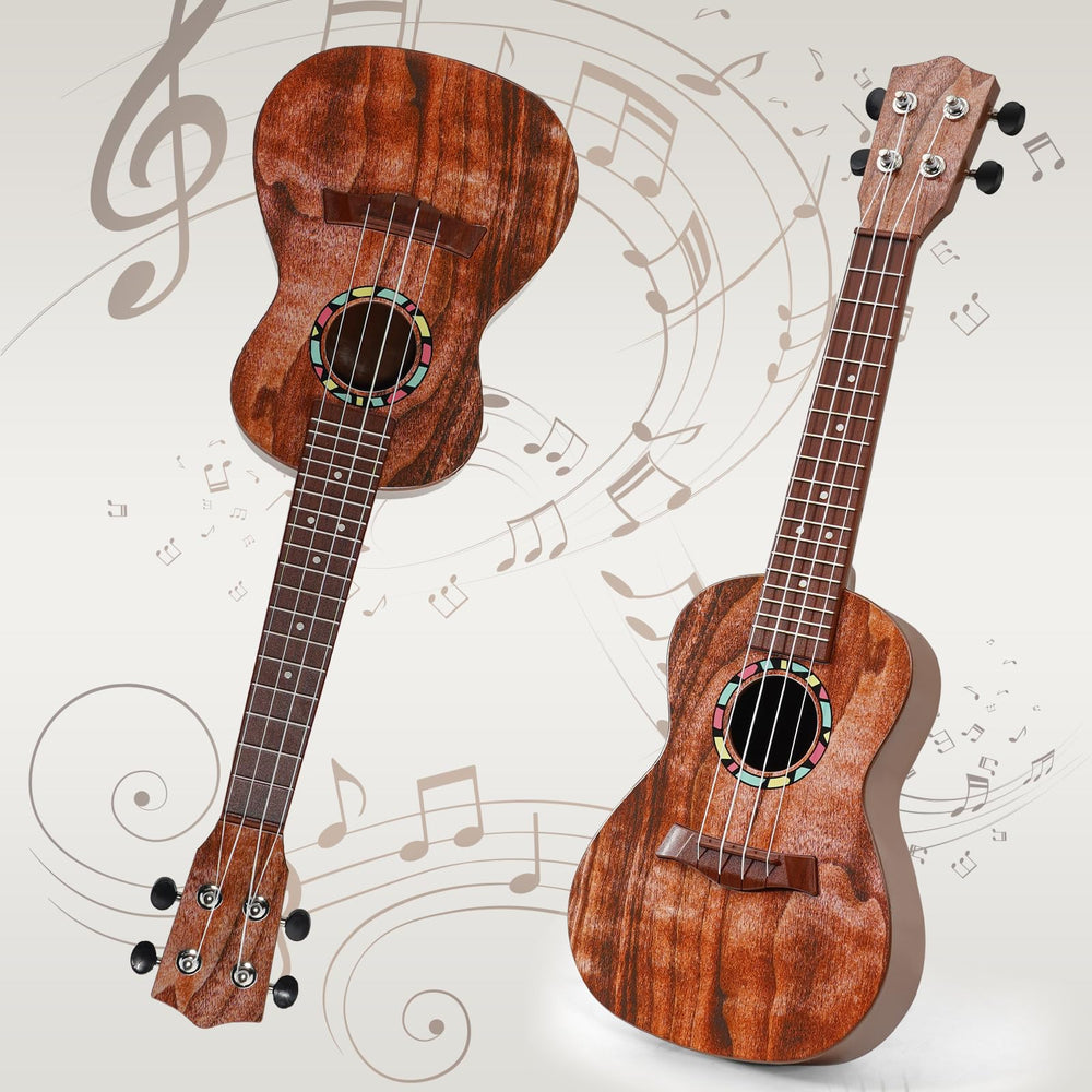 Raimy kids guitar in mahogany finish highlights durable, safe materials for beginners.