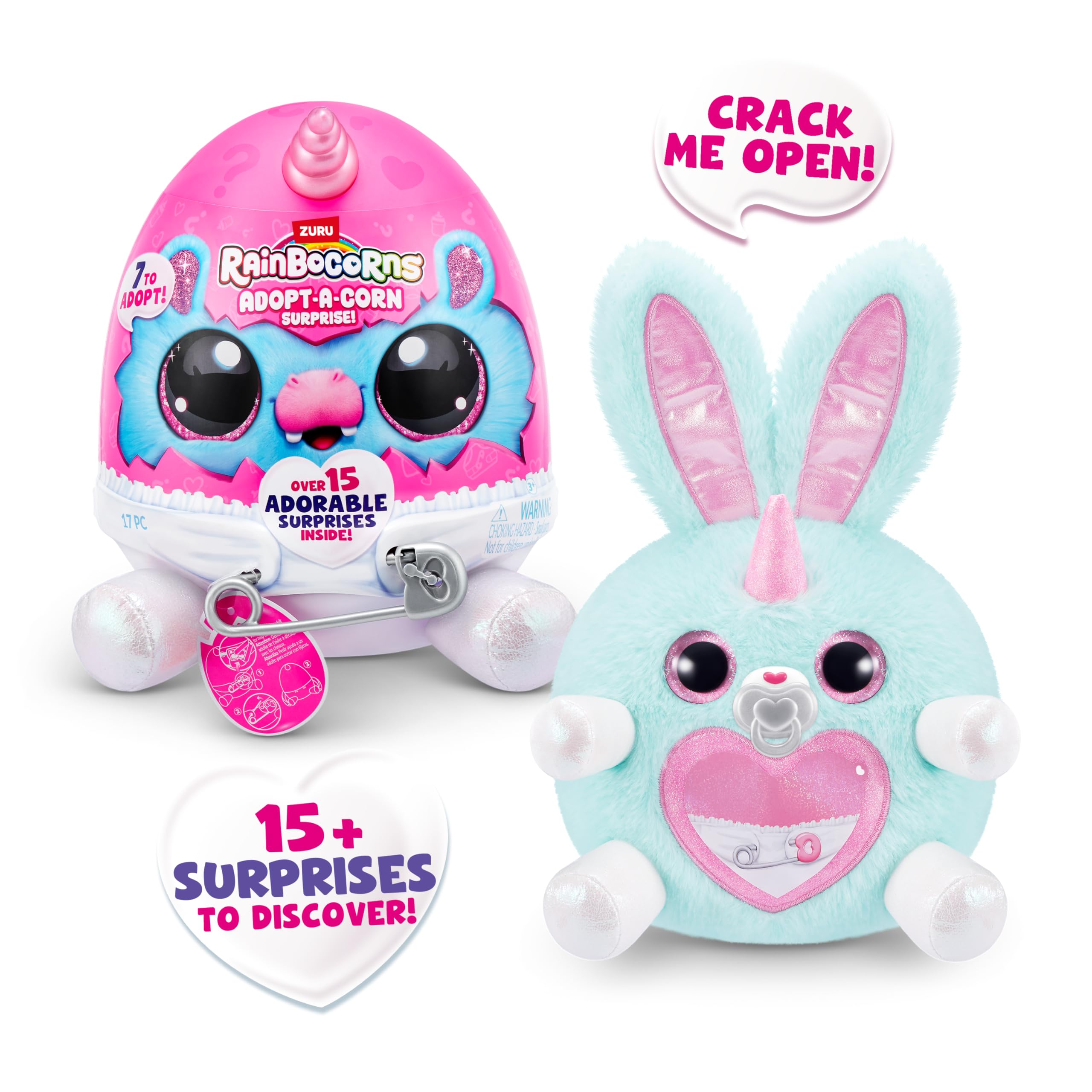 Over 15 surprises inside each egg for endless imaginative play.