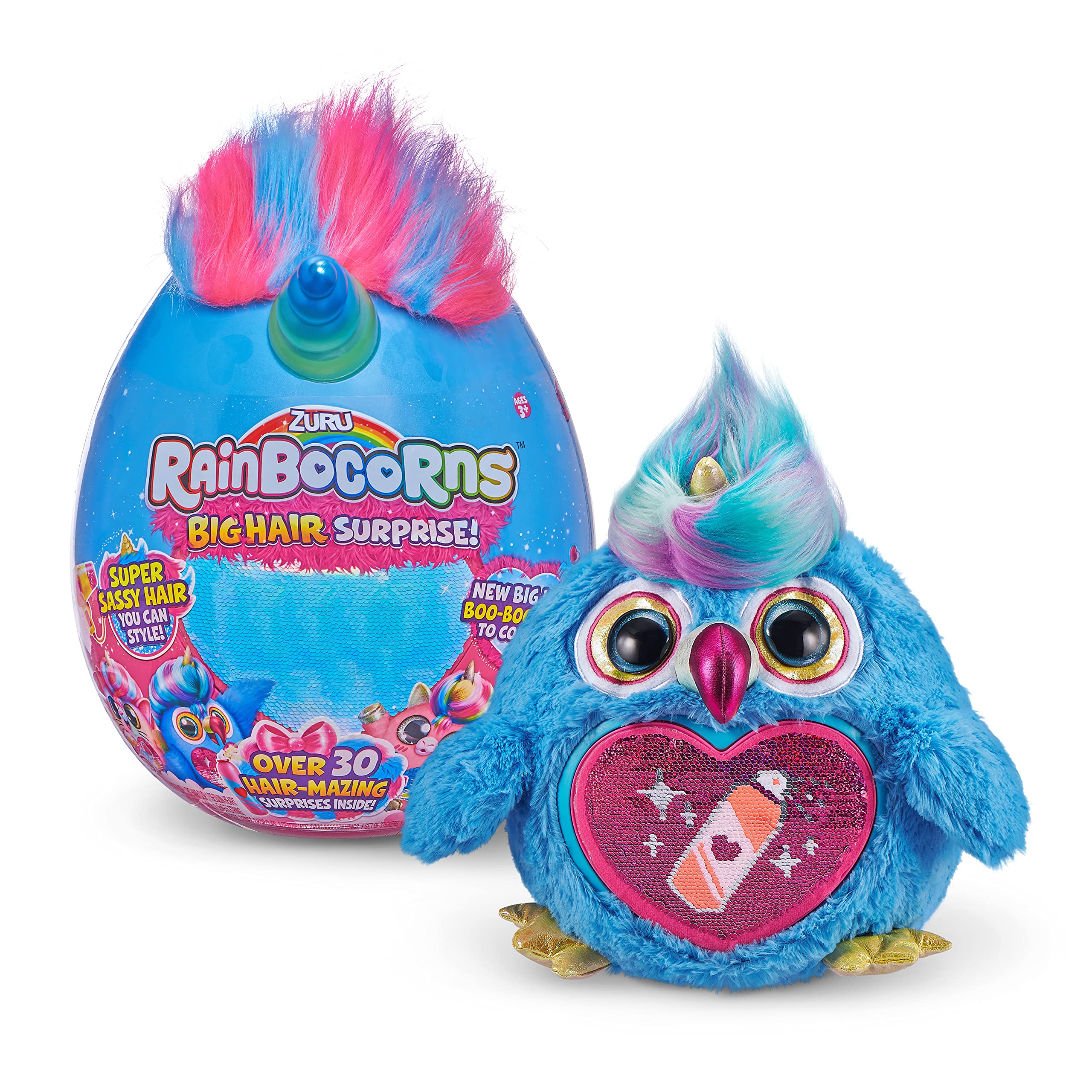 Rainbocorns Big Hair Surprise egg with multi-layer unboxing ready for fashion play