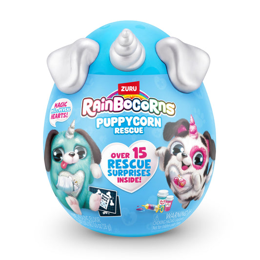 Rainbocorns Puppycorn Rescue plush invites cuddling and caring pretend play.