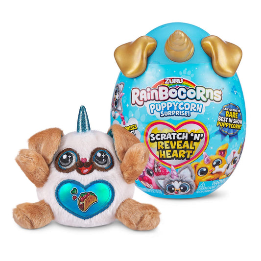 Rainbocorns Puppycorn Surprise Puggy egg reveal delivers a cuddly first companion.