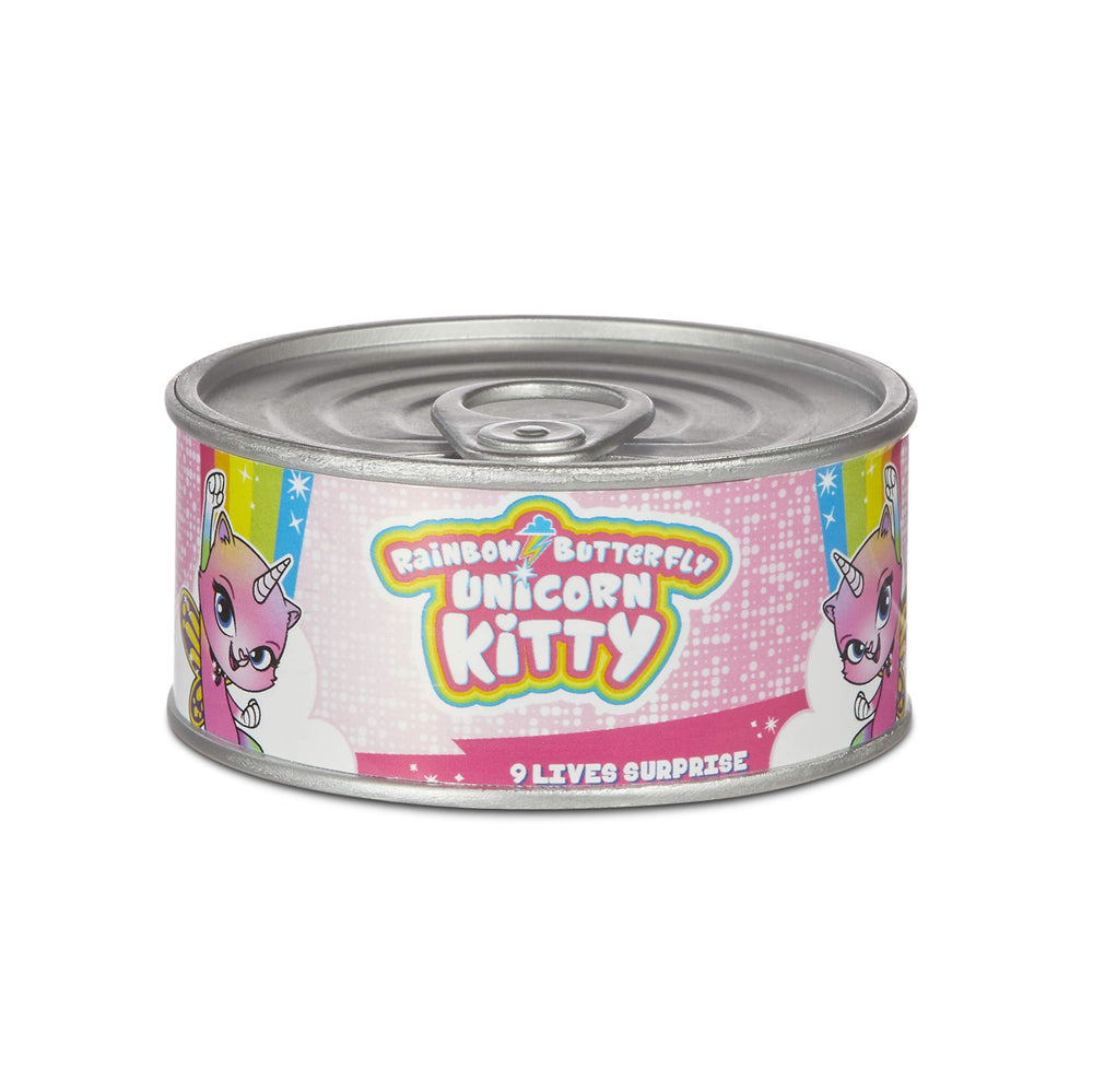 Rainbow Butterfly Unicorn Kitty 9 Lives Surprise lid twist reveals instant mini playset