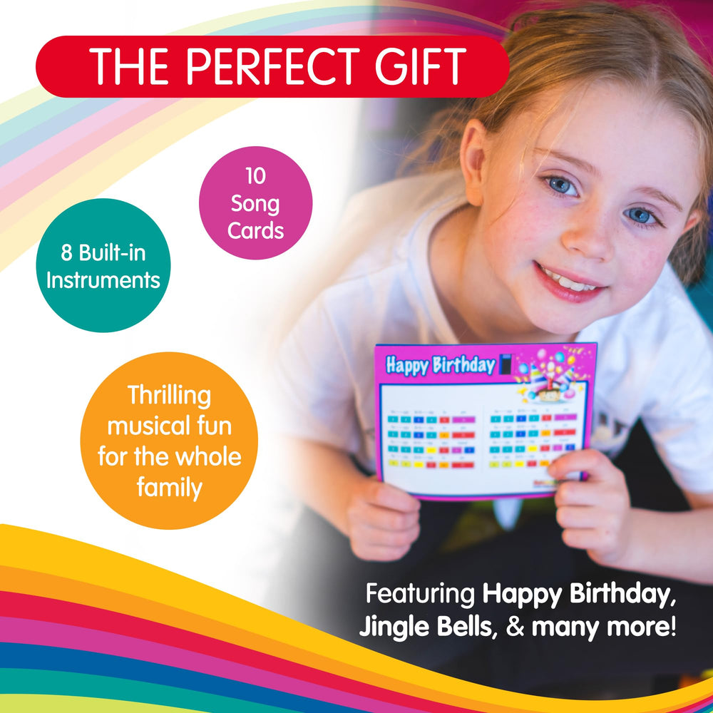 Rainbow Colours kids piano mat keyboard toy encouraging creative play and musical exploration.