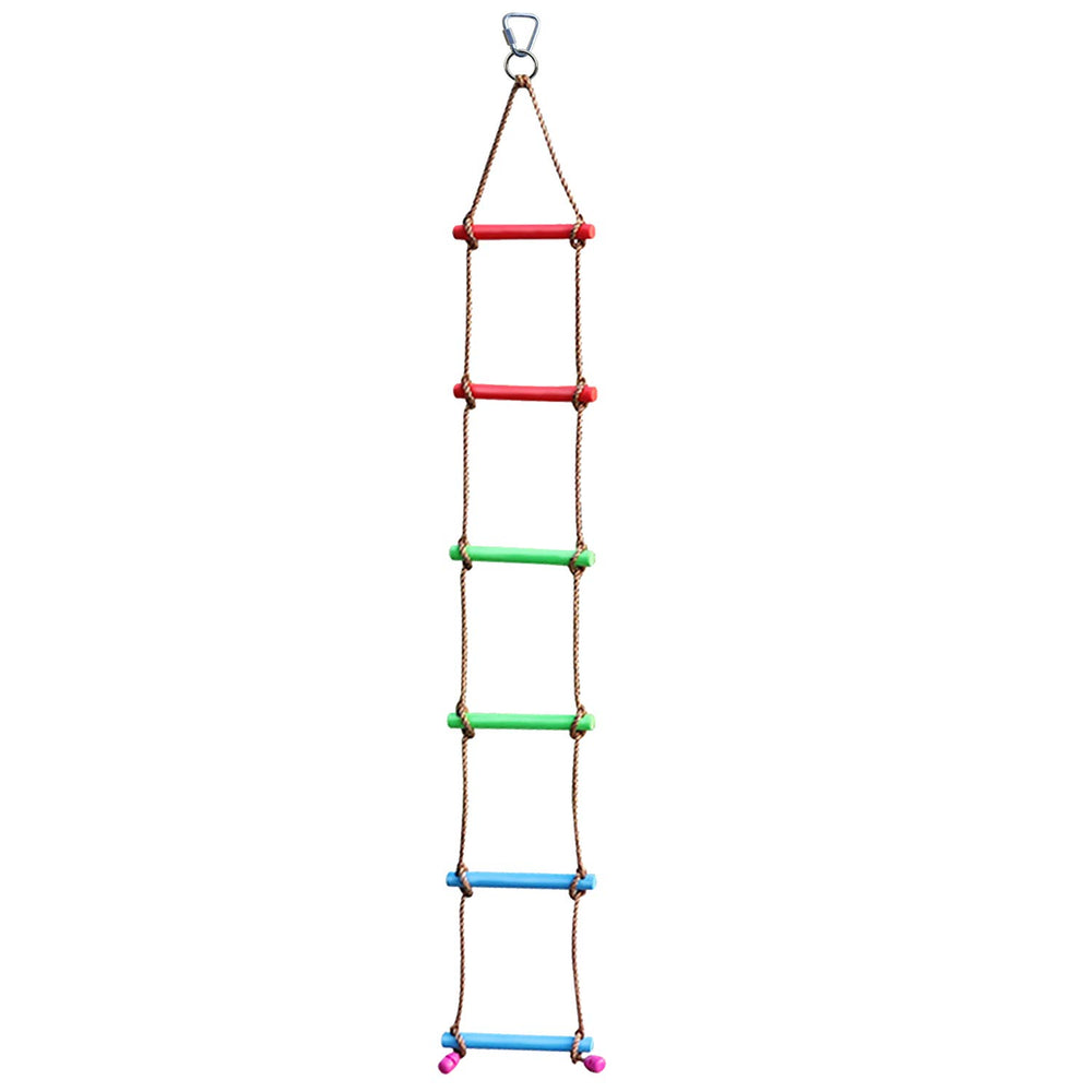 Rainbow Craft 6-6ft climbing rope ladder ready for quick outdoor setup