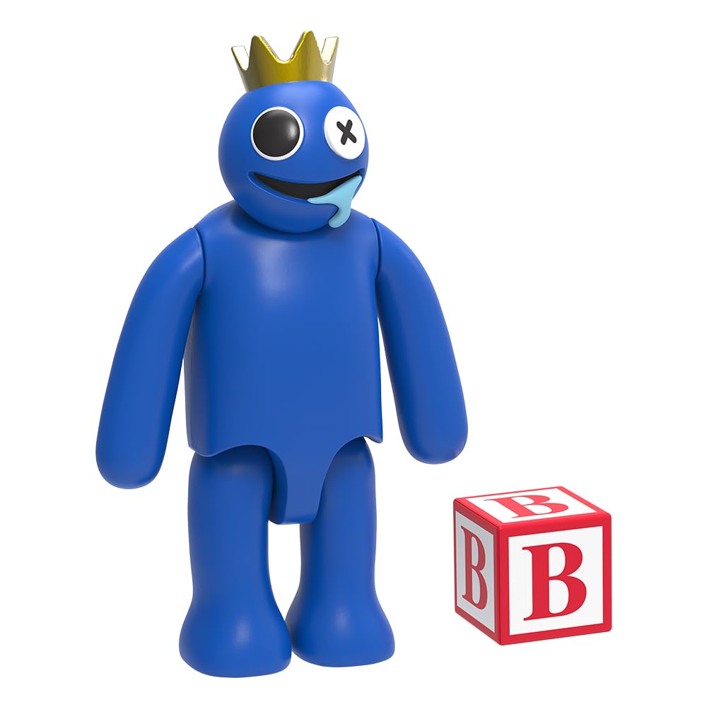 Rainbow Friends Blue figure side view showing interchangeable accessory for customization