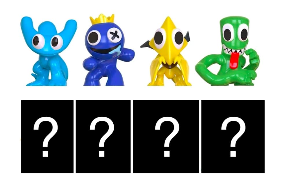 Rainbow Friends Blues Castle window box display shows visible figures while protecting mystery characters