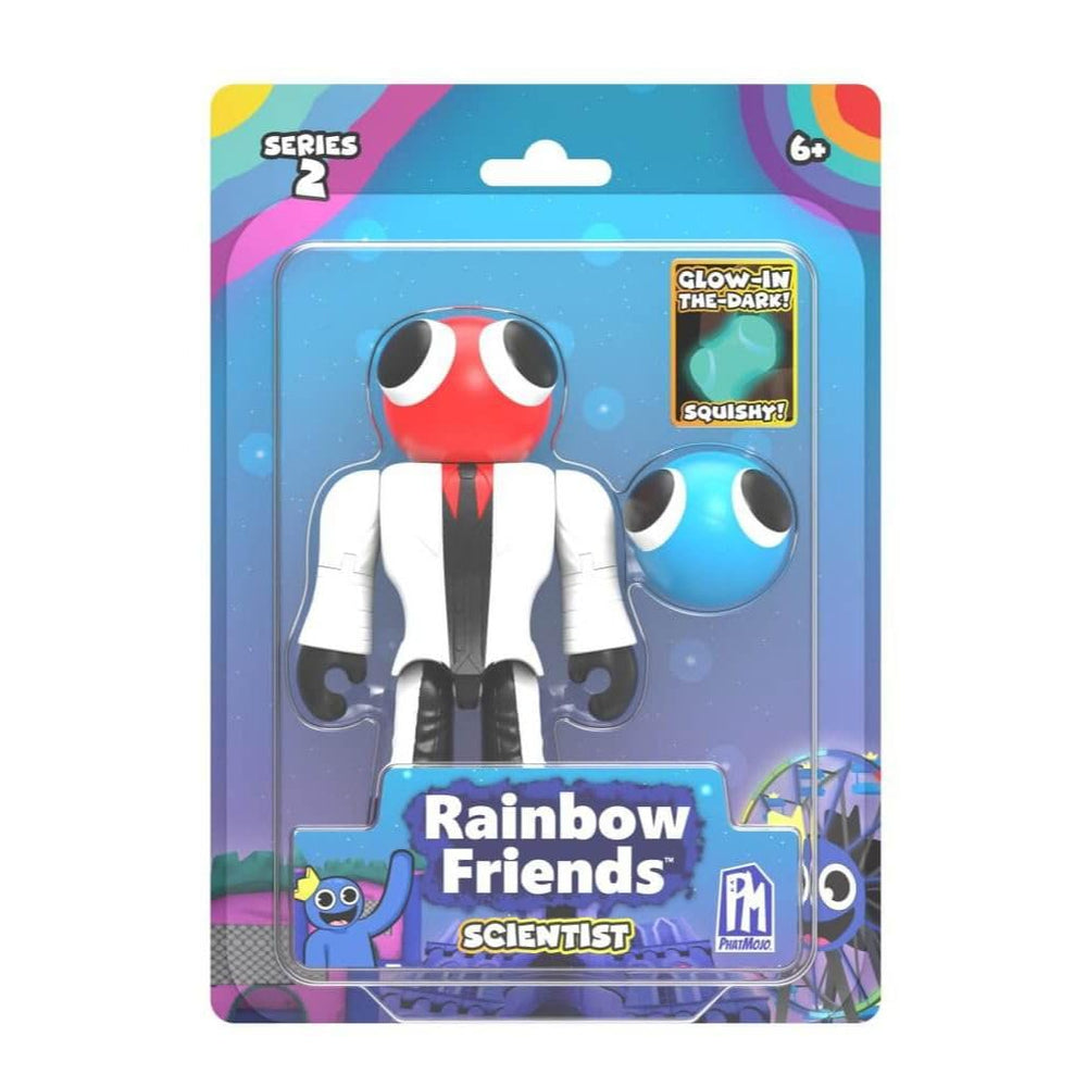 Rainbow Friends Scientist Series 2 action figure poseable, with glow-in-the-dark squishy, ideal for imaginative play