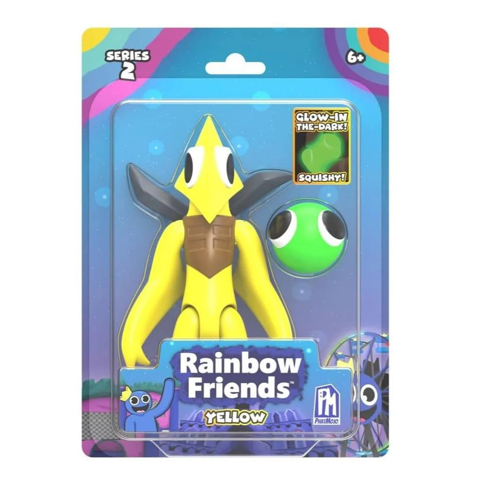 Rainbow Friends Yellow Bird Series 2 action figure front view for display and imaginative play