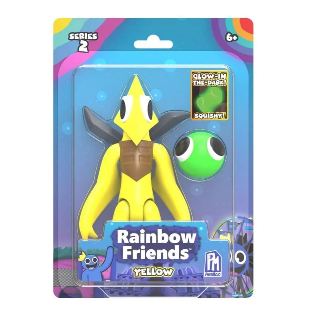 Rainbow Friends Yellow Bird Series 2 action figure front view for display and imaginative play