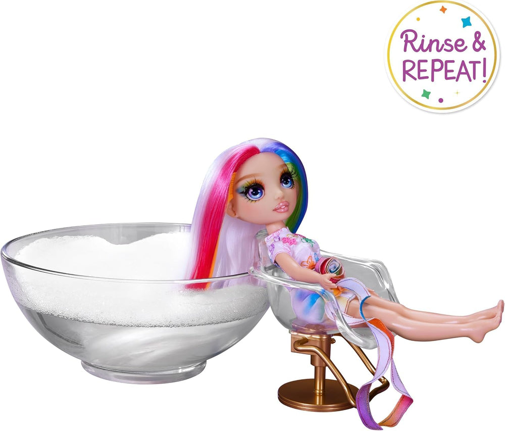 Rainbow High Amaya chalk colors on hair and accessories for creative experiments