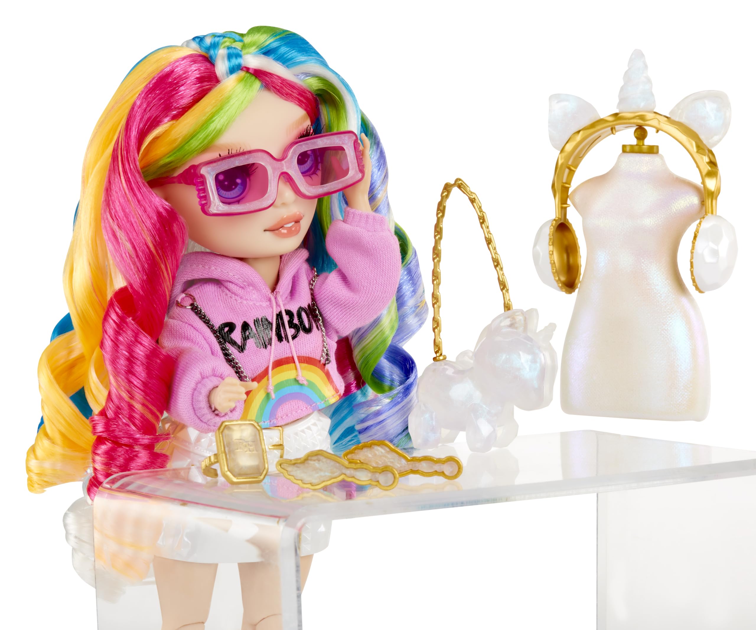 Rainbow High Amaya accessory hardware for easy crystal fitting.