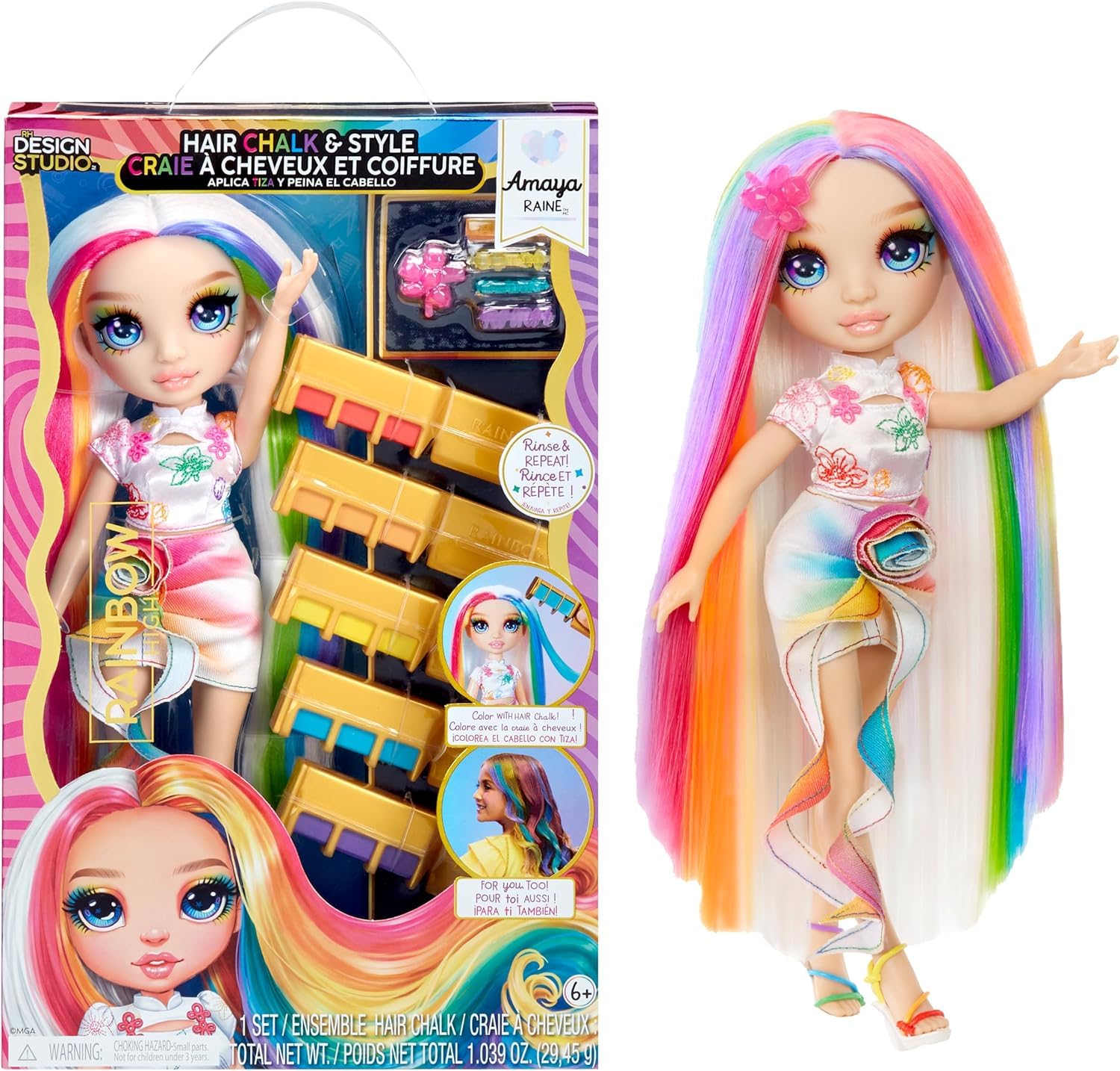 Rainbow High Amaya doll with rainbow hair styling for imaginative play