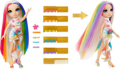 Rainbow High Amaya hair chalk kit with vibrant, washable colors for styling