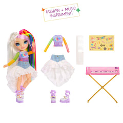 Rainbow High Amaya rainbow hair detail ideal for styling playtime and storytelling.