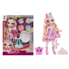 Rainbow High Bella doll front view with rainbow hair highlights for imaginative play.