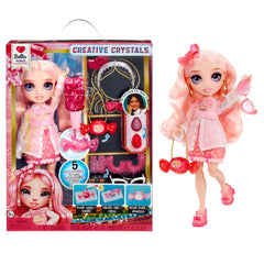 Rainbow High Bella in pink dress with sparkling details for imaginative play
