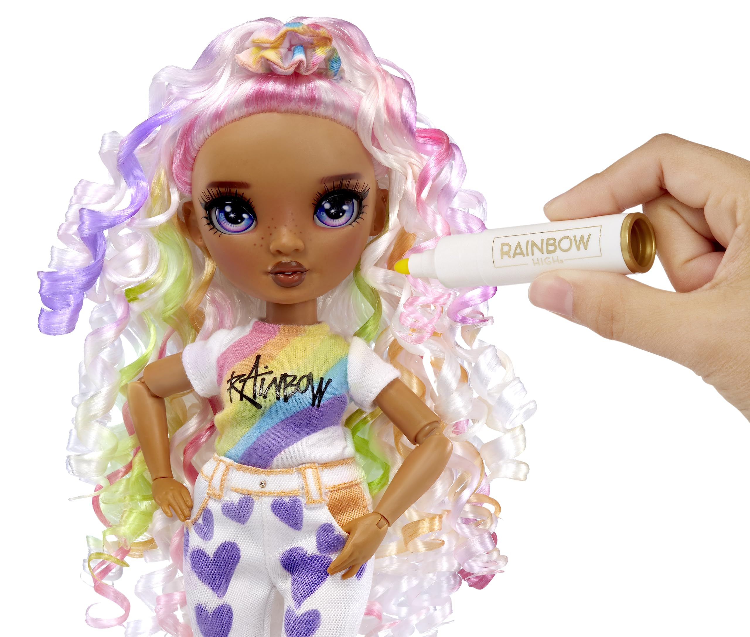 Rainbow High Color & Create doll shoes coloring for bold style