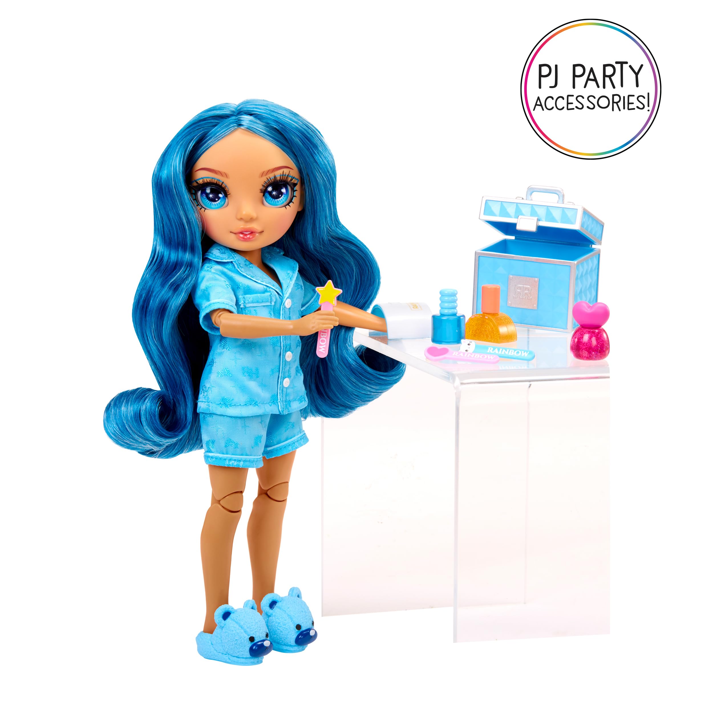 Rainbow High nail polishes and files for creative salon play.