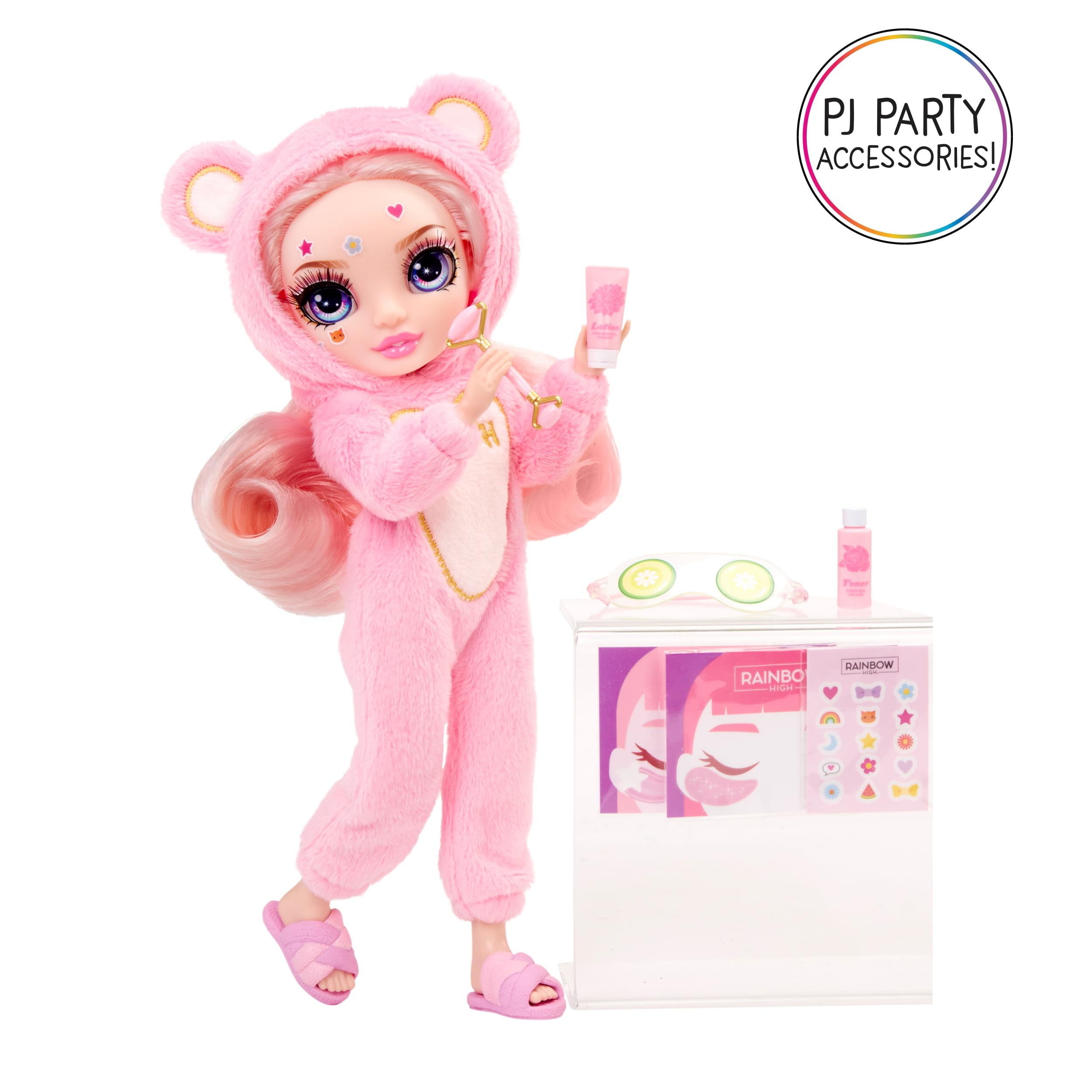 Rainbow High PJ Party unboxing and display ideas for kids.