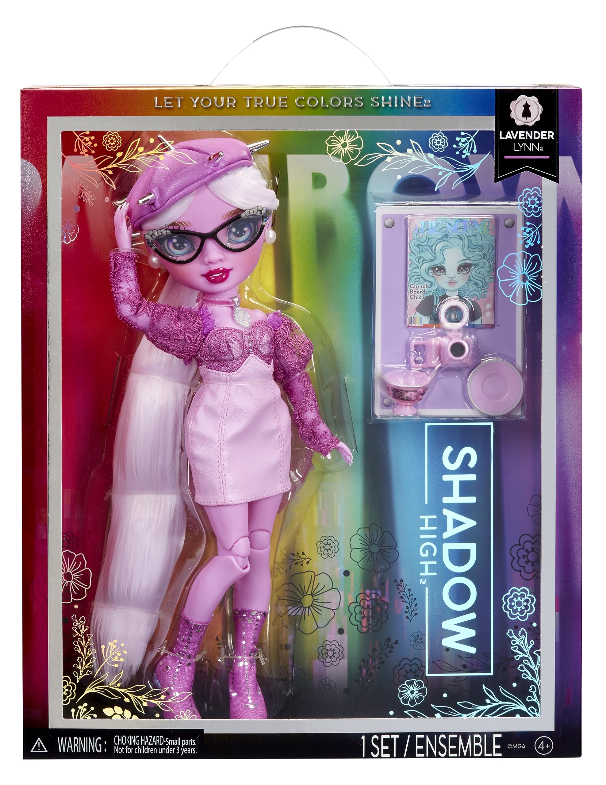 Rainbow High Lavender Lynn hair style invites creative brushing and fashion experiments