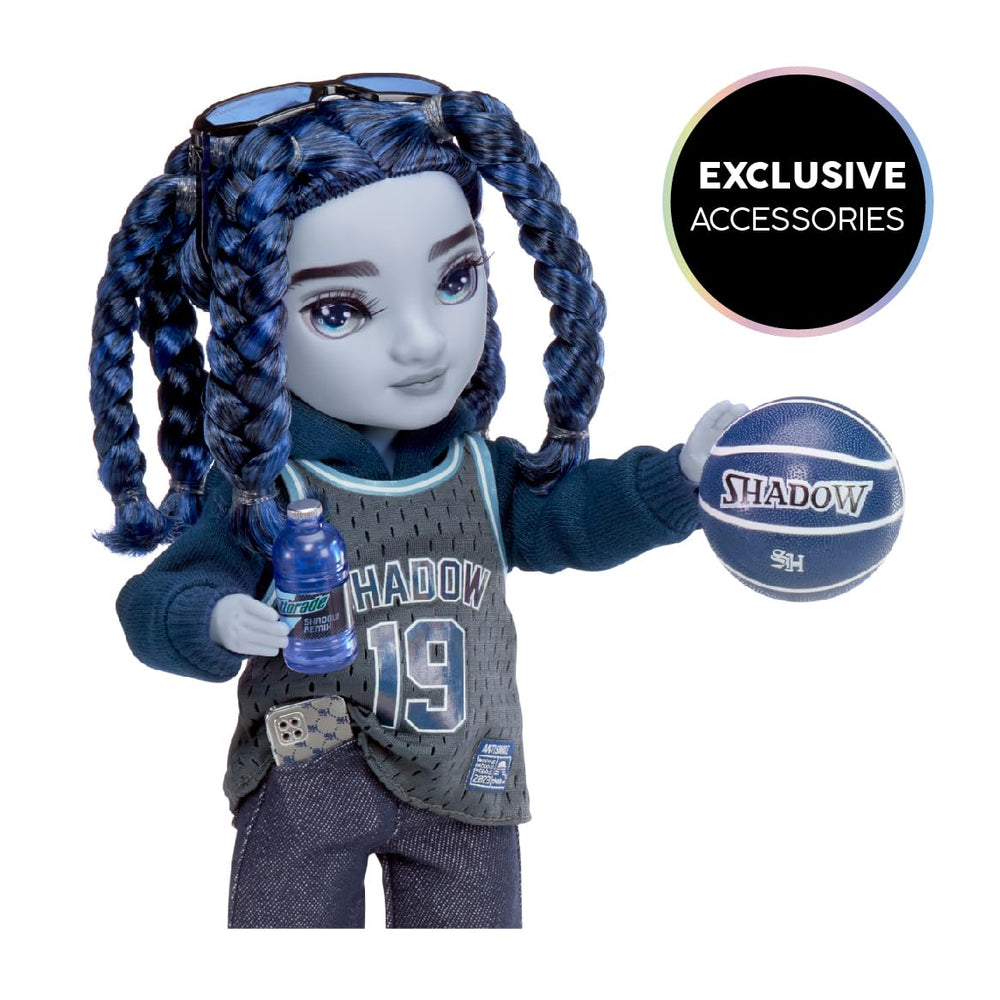 Rainbow High Shadow High Oliver blue hair braids and bright look.