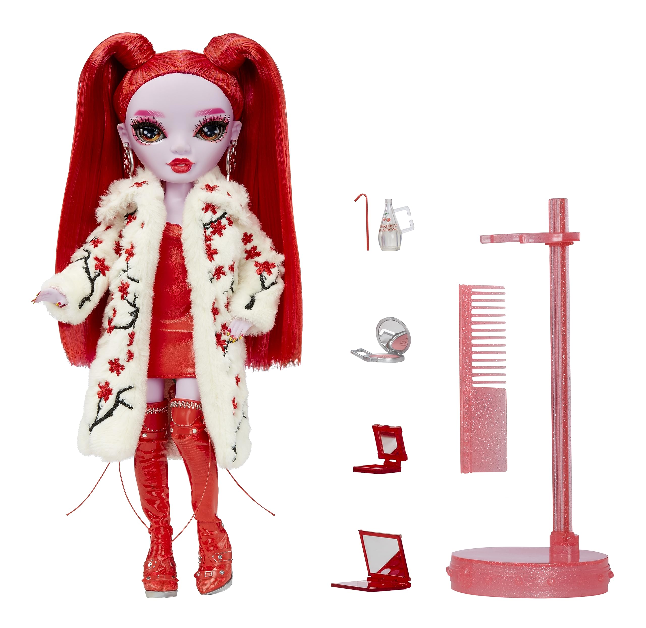 Rainbow High Shadow High Rosie two long ponytails for styling play.