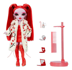 Rainbow High Shadow High Rosie two long ponytails for styling play.