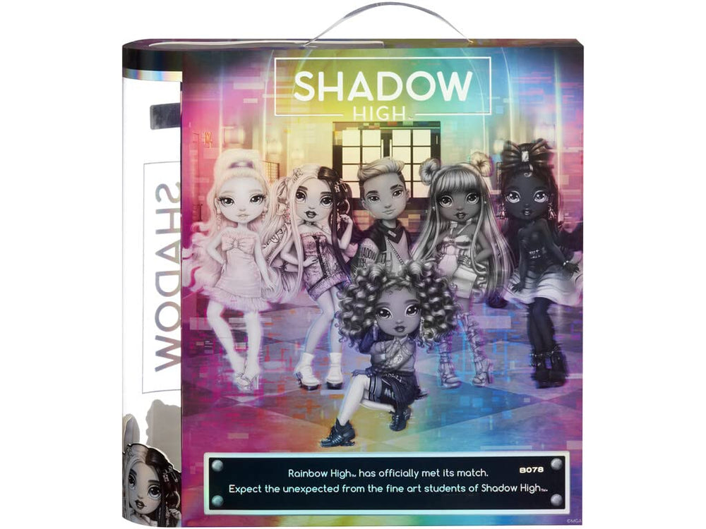 Giftable Rainbow High Shadow High packaging designed for display
