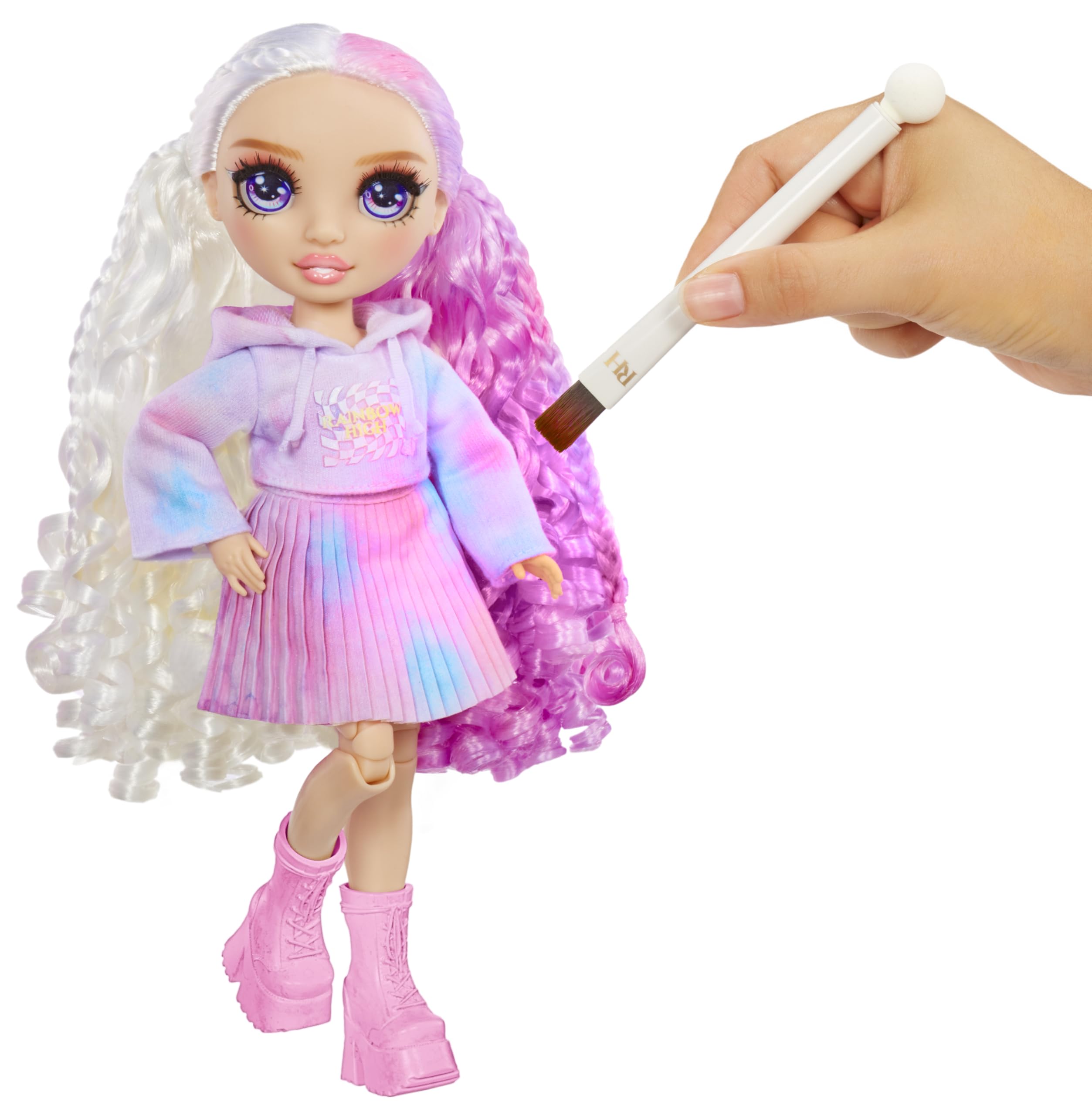 Rainbow High Watercolor & Create six-color watercolors to paint outfits and hair.