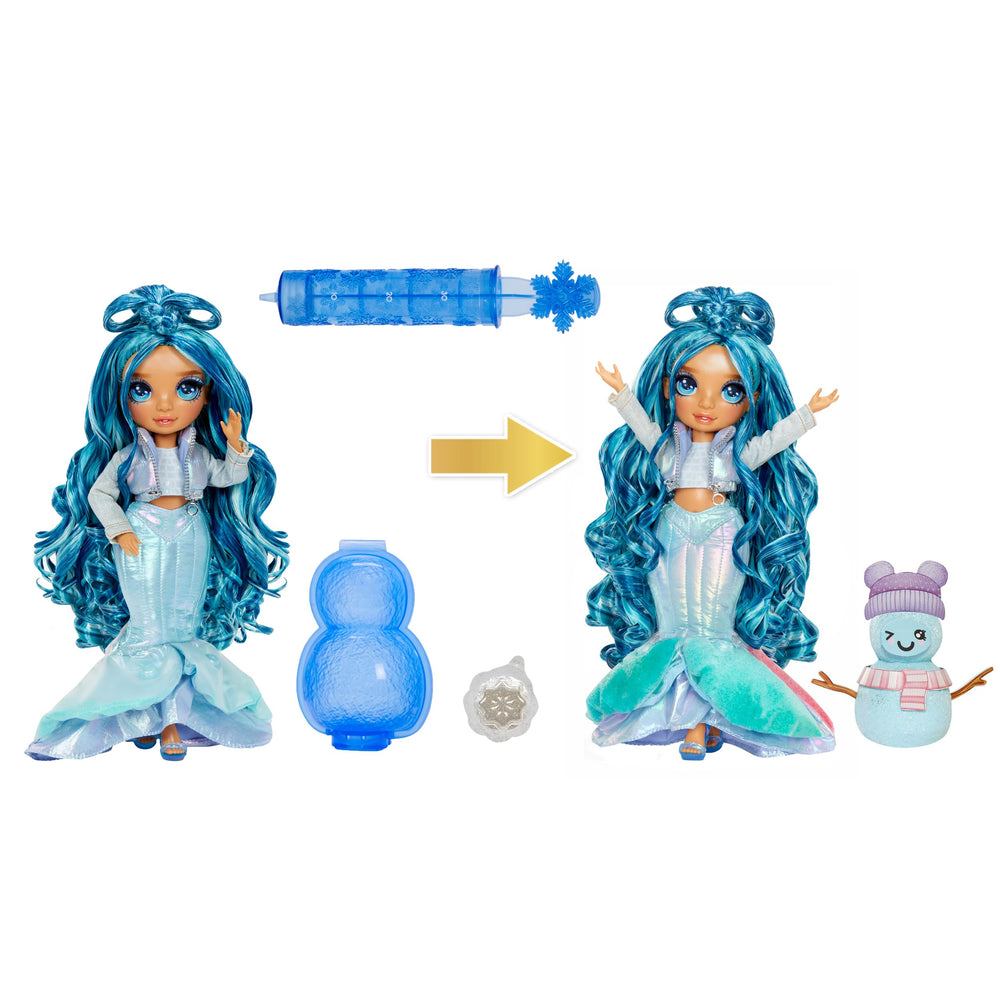Rainbow High Skyler outfit with hidden magical snow that swells with water.