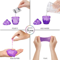 Sparkle Slime Kit with crystal shaker for DIY shimmering slime