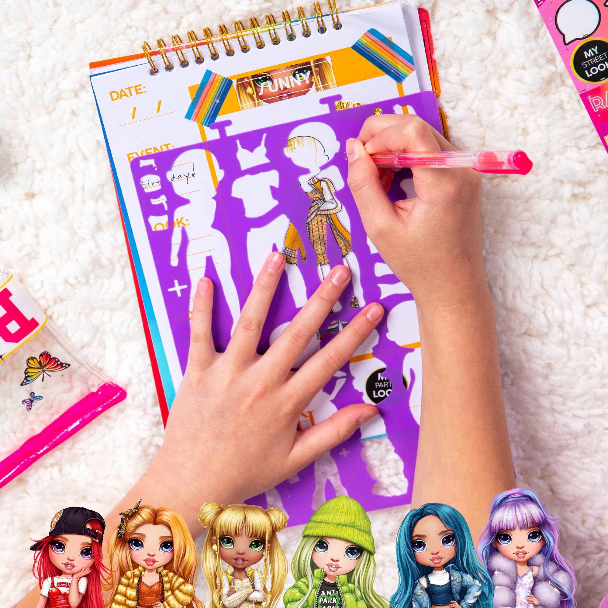 Rainbow High sticker sheets for decorating pages and looks