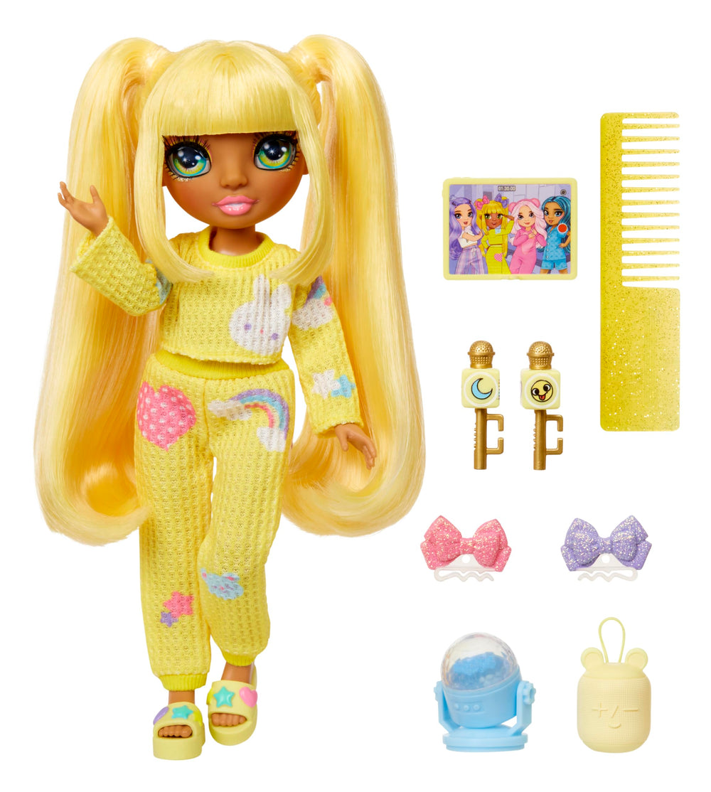 Sunny pajama set from Rainbow High ideal for cozy nighttime storytelling.