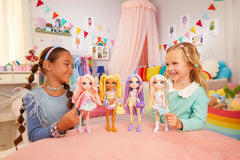 Rainbow High Violet doll handbag adds a chic accessory for pretend shopping and storytelling.