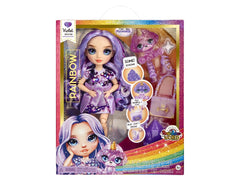 Rainbow High Violet sparkle slime packet lets kids make shimmer slime.