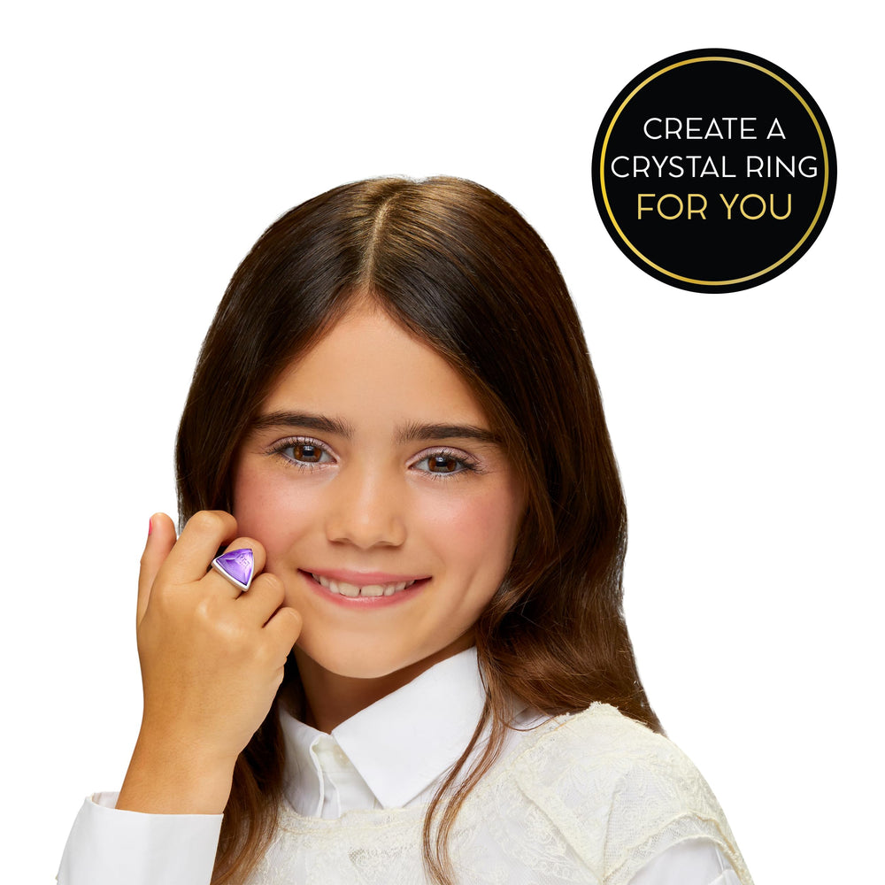Violet in purple sparkles with detailed fashion for imaginative play.