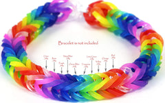 Compatible with Original Rainbow Loom, Monster Tail, and Finger Loom.